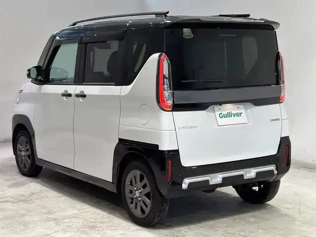 三菱 デリカミニ T プレミアム 宮城県 2024(令6)年 1万km アメジストブラック/シルキーホワイト 4WD/ターボ/リアスポイラーエアロ/e-アシスト/・衝突被害軽減ブレーキシステム/・車線逸脱警報システム/・標識認識システム/・ふらつき警報/マイパイロット/・同一車線運転支援機能/純正ナビ/・Bluetooth/AUX/iPad/前後コーナーセンサー/電子パーキング/オートブレーキホールド/ブラインドスポットモニター/デジタルインナーミラー/マルチアラウンドモニター/MTモード付きAT/シートヒーター（運転席/助手席）/プッシュボタン/LEDヘッドライト/オートライト/純正アルミホイール