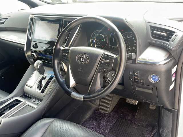 トヨタ アルファードハイブリット エグゼクティブ ラウンジ S 広島県 2019(令1)年 4.7万km ホワイトパールクリスタルシャイン /登録時走行距離/　　　　　　　46213キロ/4WD/メーカーナビ/パノラミックビューモニター/地デジ/JBLサウンドシステム/黒革シート/エアシート/PCS/純正フリップダウンモニター/モデリスタAW/nano/ビルトインETC/新車時整備手帳/　　【保証書】/取扱説明書/