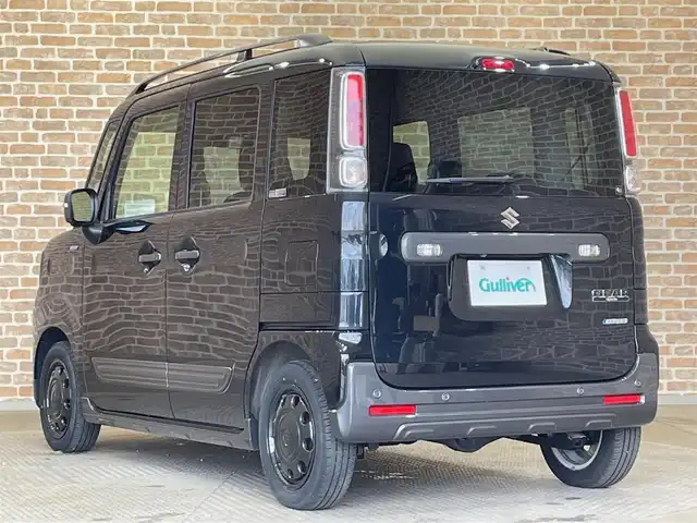 スズキ スペーシア ギア HYBRID XZターボ 岩手県 2021(令3)年 1.7万km ブルーイッシュブラックパール3 ４WD/ターボ/両側パワースライドドア/スズキセーフティサポート/デュアルカメラブレーキサポート/車線逸脱警報/標識認識機能/先行車発進お知らせ機能/アダプティブクルーズコントロール/ハイビームアシスト/リヤパーキングセンサー/カラーヘッドアップディスプレイ/誤発進抑制機能/パドルシフト/前席シートヒーター/ロールサンシェード/スリムサーキュレーター/全方位モニター用カメラパッケージ装着車/LEDヘッドライト/純正14インチスチールホイール