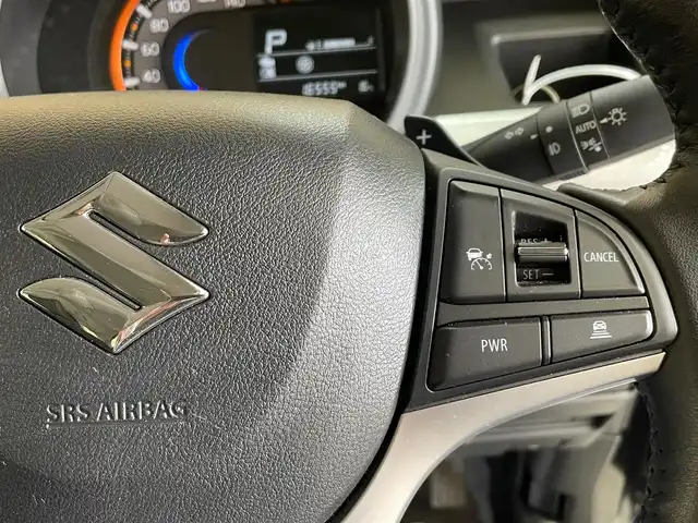 スズキ スペーシア ギア HYBRID XZターボ 岩手県 2021(令3)年 1.7万km ブルーイッシュブラックパール3 ４WD/ターボ/両側パワースライドドア/スズキセーフティサポート/デュアルカメラブレーキサポート/車線逸脱警報/標識認識機能/先行車発進お知らせ機能/アダプティブクルーズコントロール/ハイビームアシスト/リヤパーキングセンサー/カラーヘッドアップディスプレイ/誤発進抑制機能/パドルシフト/前席シートヒーター/ロールサンシェード/スリムサーキュレーター/全方位モニター用カメラパッケージ装着車/LEDヘッドライト/純正14インチスチールホイール