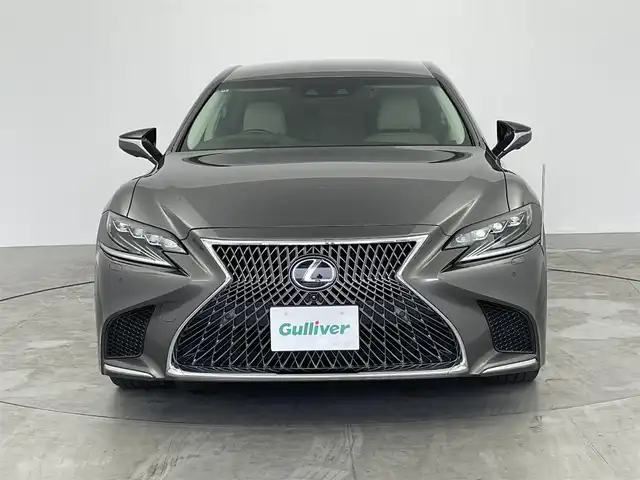 レクサス ＬＳ 500h Iパッケージ 愛知県 2017(平29)年 4.8万km マンガンラスター 三眼LEDヘッドライト/純正ナビ（フルセグ、CD、DVD、Bluetooth）/全方位カメラ/デジタルインナーミラー/BSM/シートヒーター、エアシート（D+N）/ハンドルヒーター/HUD/本革シート/パワーシート/パワーバックドア/ACC/衝突軽減ブレーキ/レーンキープアシスト/コーナーセンサー/オートハイビーム/オートライト/スマートキー/パドルシフト/フォグライト/純正19インチAW/純正フロアマット/横滑り防止装置