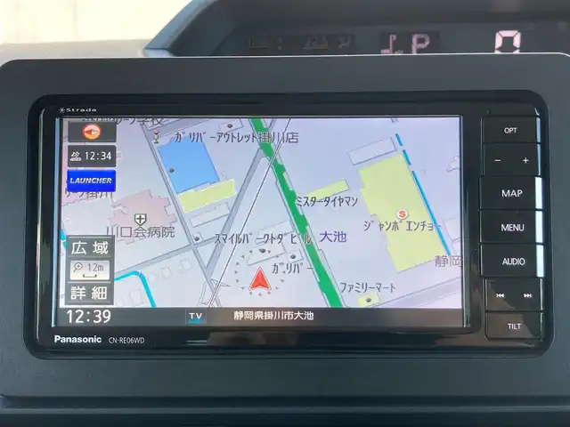 ダイハツ タント X セレクション 静岡県 2020(令2)年 2.1万km ブラックマイカメタリック スマートアシスト/コンフォータブルパック/社外7インチメモリーナビ(CN-RE06WD)/　AM FM CD DVD Bluetooth SD/ビルトインETC/LEDオートヘッドランプ/シートヒーター(前席)/前後方クリアランスソナー/片側パワースライドドア/センターピラーレス/充電用USBポート/スマートキー2本/フルセグTV/バックモニター/前後方ドライブレコーダー