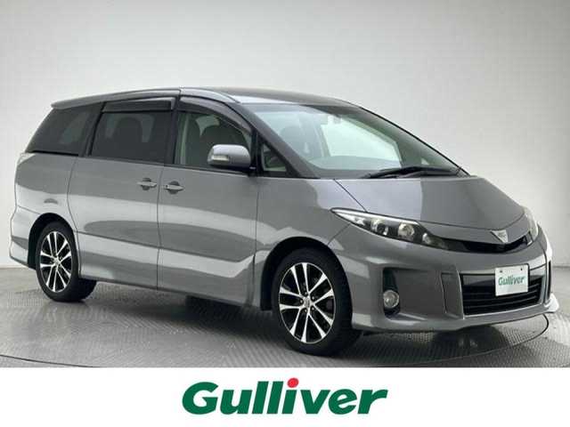 トヨタ エスティマ アエラス 兵庫県 2012(平24)年 5.6万km アイスチタニウムマイカメタリック 純正ナビ（Bluetooth/フルセグTV/DVD再生）/ETC/バックカメラ/クルーズコントロール/三列シート/二列目オットマン/前方ドライブレコーダー/両側パワースライドドア/フォグランプ/ISOFIX/ステアリングリモコン/ドアバイザー