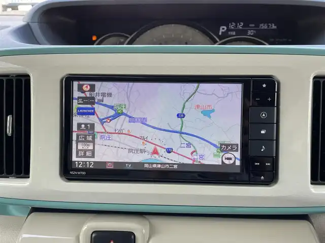 ダイハツ ムーヴ キャンバス G ホワイトアクセント リミテッド SAⅢ 岡山県 2020(令2)年 1.6万km ファインミントメタリック 純正ナビ　NSZN-W70D/フルセグTV、CD、DVD、Bluetooth、AM、FM/全方位カメラ/両側パワースライドドア/純正前方ドライブレコーダー/スマートアシスト3/・衝突回避支援ブレーキ/・誤発進抑制機能/・オートハイビーム/・先行車発進お知らせ機能/・車線はみだし警報