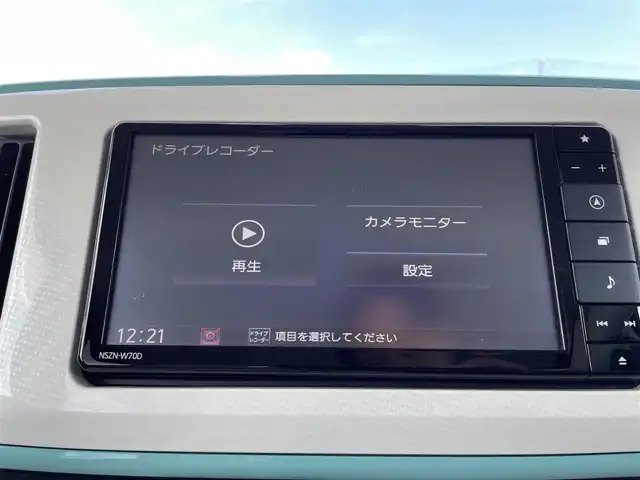 ダイハツ ムーヴ キャンバス G ホワイトアクセント リミテッド SAⅢ 岡山県 2020(令2)年 1.6万km ファインミントメタリック 純正ナビ　NSZN-W70D/フルセグTV、CD、DVD、Bluetooth、AM、FM/全方位カメラ/両側パワースライドドア/純正前方ドライブレコーダー/スマートアシスト3/・衝突回避支援ブレーキ/・誤発進抑制機能/・オートハイビーム/・先行車発進お知らせ機能/・車線はみだし警報