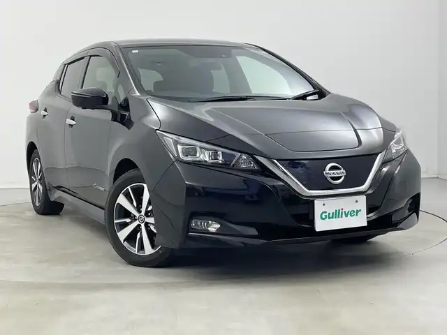 日産 リーフ X 新潟県 2019(平31)年 8.1万km スーパーブラック ワンオーナー/プロパイロット/純正メモリナビ/　フルセグTV/Bluetooth/CD/DVD/USB/衝突被害軽減ブレーキ/レーダークルーズコントロール/BSW(後側方車両検知警報)/RCTA(後退時車両検知警報)/前席シートヒーター/アラウンドビューモニター/スマートルームミラー/ドライブレコーダー【DJ4-S】/ビルトインETC/ステアリングヒーター/前後コーナーセンサー/横滑り防止装置/レザーステアリング/ステアリングスイッチ