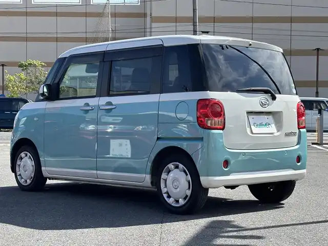 ダイハツ ムーヴ キャンバス X SA Ⅲ 宮城県 2020(令2)年 6万km パールホワイトⅢ/ファインミントメタリック 2トーン 登録時走行距離59265km/純正SDナビ/フルセグTV/CD/DVD/Bluetooth/両側パワースライド/電動格納ミラー/ドアバイザー/プッシュスタート/スマートキー/ETC/フルフラットシート/純正フロアマット/衝突軽減ブレーキ