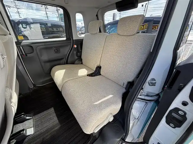 ダイハツ ムーヴ キャンバス X SA Ⅲ 宮城県 2020(令2)年 6万km パールホワイトⅢ/ファインミントメタリック 2トーン 登録時走行距離59265km/純正SDナビ/フルセグTV/CD/DVD/Bluetooth/両側パワースライド/電動格納ミラー/ドアバイザー/プッシュスタート/スマートキー/ETC/フルフラットシート/純正フロアマット/衝突軽減ブレーキ
