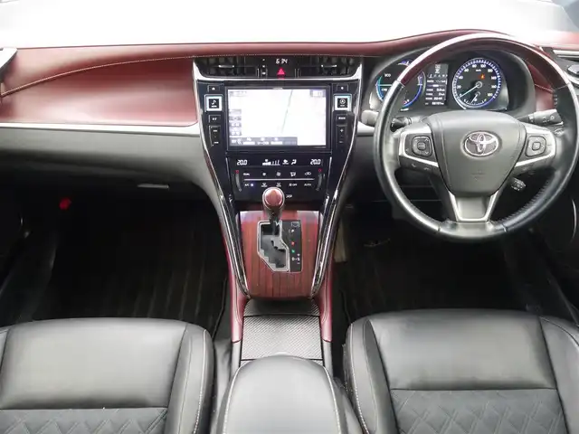 トヨタ ハリアー ハイブリッド プレミアム 山形県 2014(平26)年 6.9万km ホワイトパールクリスタルシャイン 4WD/モデリスタエアロ/アルパイン 9 インチ SDナビ/　　【CD DVD BT フルセグ】/バックカメラ/電動リアゲート/クルーズコントロール/LEDオートライト/ハーフレザーシート/パワーシート/シートヒーター/純正17インチアルミホイール/アイドリングストップ/MTモード付AT/ステアリングスイッチ/電動格納ウィンカーミラー/フォグランプ/スマートキー/ETC