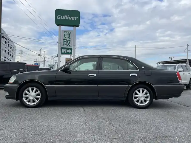 トヨタ クラウン マジェスタ Cタイプ 千葉県 2002(平14)年 5.3万km ブラキッシュグリーンマイカ ベージュ本革シート/純正ナビ/パワーシート/クルーズコントロール/純正キセノンヘッドライト/フォグランプ/ヘッドアップディスプレイ/純正16インチアルミホイール/電動リヤサンシェード/本革巻きステアリング/木目調パネル/サイド＆カーテンエアバッグ/ドアバイザー/新車時保証書