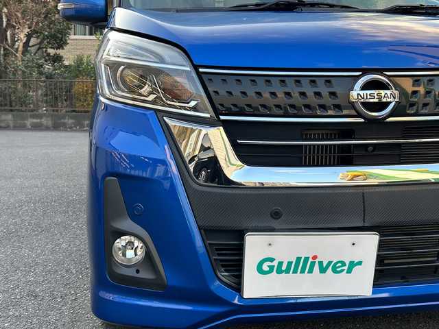 日産 デイズ ルークス ハイウェイスター Gターボ 埼玉県 2018(平30)年 4.3万km オーシャンブルーP 登録時42692km/純正メモリナビ/フルセグ/BT/CD/DVD/iPod/アラウンドビューモニター/衝突被害軽減ブレーキ/レーンキープアシスト/横滑り防止装置/アイドリングストップ/クルーズコントロール/コーナーセンサー/ETC/ドライブレコーダー/プッシュスタート/サーキュレーター/両側パワースライドドア/電動格納ミラー/ウィンカーミラー/オートライト/オートマチックハイビーム/純正フロアマット/LEDヘッドライト/フォグランプ/純正15インチアルミホイール/スマートキー/保証書/取説/ナビ取説