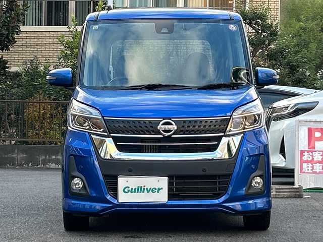 日産 デイズ ルークス ハイウェイスター Gターボ 埼玉県 2018(平30)年 4.3万km オーシャンブルーP 登録時42692km/純正メモリナビ/フルセグ/BT/CD/DVD/iPod/アラウンドビューモニター/衝突被害軽減ブレーキ/レーンキープアシスト/横滑り防止装置/アイドリングストップ/クルーズコントロール/コーナーセンサー/ETC/ドライブレコーダー/プッシュスタート/サーキュレーター/両側パワースライドドア/電動格納ミラー/ウィンカーミラー/オートライト/オートマチックハイビーム/純正フロアマット/LEDヘッドライト/フォグランプ/純正15インチアルミホイール/スマートキー/保証書/取説/ナビ取説