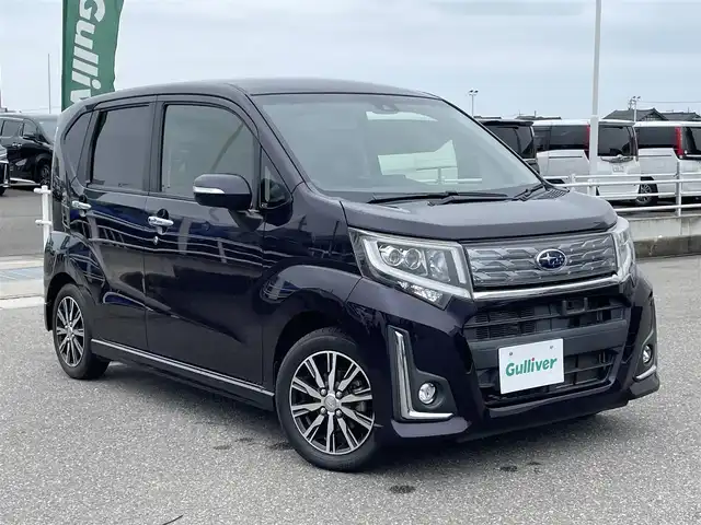 スバル ステラ カスタム R スマートアシスト 石川県 2016(平28)年 5.2万km ナイトシャドーパープルクリスタルM 社外メモリーナビ/フルセグTV/バックカメラ/LEDヘッドライト/ハーフレザーシート/シートヒーター/純正アルミホイール/スマートキー/プッシュスタート/電動ミラー/衝突軽減ブレーキ/エコアイドル/保証書