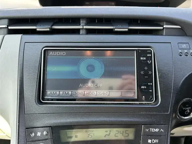 トヨタ プリウス S 三重県 2009(平21)年 17.8万km ホワイトパールクリスタルシャイン 登録時177343km/純正ナビ/(FM/AM/CD/DVD/HDD/ワンセグTV)/ビルトインETC/AUTOライト/フォグランプ/プッシュスタート/PWRMODE/ECOMODE/禁煙車