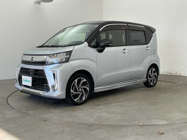 ダイハツ ムーヴ カスタム RS ハイパーLTD SAⅢ 滋賀県 2019(令1)年 6.4万km ブラックマイカメタリック/ブライトシルバーメタリック 2トーン ・純正ナビ/Bluetooth/CD/DVD/TV/SD/・全方位カメラ/・ビルトインETC/・スマートアシストIII/衝突回避支援ブレーキ機能/衝突警報機能/誤発進抑制制御機能（前方・後方）/オートハイビーム/先行車発進お知らせ機能/車線はみ出し警報/・ハーフレザーシート/・シートヒーター/・ドライブレコーダー/・ＬＥＤヘッドライト/・純正15インチアルミホイール/・純正フロアマット/・スマートキー