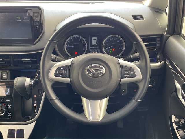 ダイハツ ムーヴ カスタム RS ハイパーLTD SAⅢ 滋賀県 2019(令1)年 6.4万km ブラックマイカメタリック/ブライトシルバーメタリック 2トーン ・純正ナビ/Bluetooth/CD/DVD/TV/SD/・全方位カメラ/・ビルトインETC/・スマートアシストIII/衝突回避支援ブレーキ機能/衝突警報機能/誤発進抑制制御機能（前方・後方）/オートハイビーム/先行車発進お知らせ機能/車線はみ出し警報/・ハーフレザーシート/・シートヒーター/・ドライブレコーダー/・ＬＥＤヘッドライト/・純正15インチアルミホイール/・純正フロアマット/・スマートキー