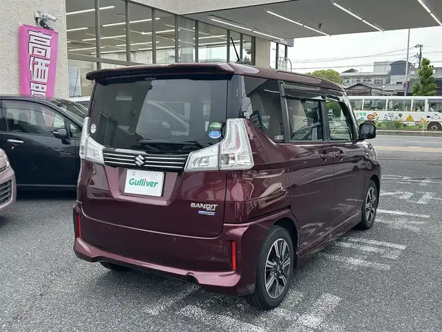 スズキ ソリオ バンディット HV MV 大阪府 2018(平30)年 3.5万km クラレットレッドM レーダーブレーキサポート/社外ナビ/CD/DVD/Bluetooth/バックカメラ/ETC/ドライブレコーダー/純正１５インチAW/クルーズコントロール/パドルシフト/革巻きステアリング/LEDヘッドライト/フォグランプ/アイドリングストップ/純正マット/ドアバイザー/保証書/取扱説明書