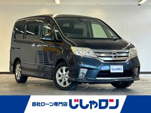 日産 セレナ ハイウェイスター Vセレクション 静岡県 2012(平24)年 7.9万km スチールブルー (株)IDOMが運営する【じしゃロン浜松店】の自社ローン専用車両になりますこちらは現金またはオートローンご利用時の価格です。自社ローンご希望の方は別途その旨お申付け下さい/純正ナビ/Bluetooth/CD/DVD/SD/フルセグTV/クルーズコントロール/両側パワースライドドア/ウォークスルー/3列シート/フォグランプ/オートライト/前方ドライブレコーダー/ETC/横滑り防止/盗難防止装置/アイドリングストップ/エンジンスタートボタン/16インチ純正アルミホイール/スペアキー１本/バックカメラ/純正フロアマット