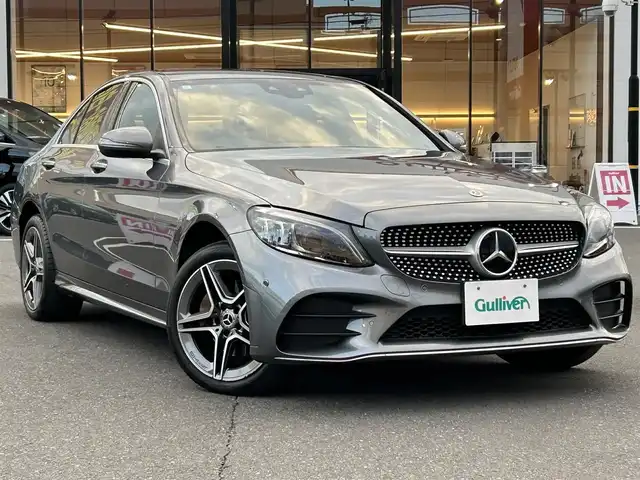 メルセデス・ベンツ Ｃ２２０ｄ アバンギャルド　AMGライン 宮城県 2019(令1)年 2.6万km グレー 登録時走行距離25940km/禁煙車/純正ナビ/・フルセグTV／Bluetooth／/USB／Apple CarPlay／Android Auto/バックカメラ /ビルトインETC/ブラインドスポットモニター/前席シートヒーター/メモリーシート/前方ドライブレコーダー/レザーシート/レーンキープアシスト/ステアリングアシスト/パーキングセンサー/パドルシフト/アダプティブクルーズコントロール/前後ソナー/パワーバックドア/アイドリングストップ/ステアリングスイッチ/電動パーキングブレーキ/LEDヘッドライト/オートライト/プッシュスタート/スマートキー