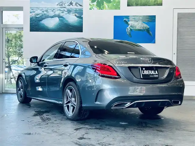 メルセデス・ベンツ Ｃ２２０ｄ アバンギャルド　AMGライン 大阪府 2019(令1)年 2.6万km セレナイトグレー レーダーセーフティP/黒革/メモリ付きパワーシート/シートヒーター/純正ナビ/TV/バックカメラ/applecarplay/ACC/純正18インチAW/LEDヘッドライト/アンビエントライト/クリアランスソナー/ブラインドスポット