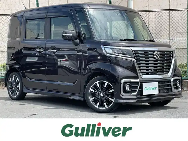 スズキ スペーシア カスタム HYBRID XS ターボ 東京都 2021(令3)年 6万km アーバンブラウンパールメタリック 純正ナビ/全方位モニター/デュアルカメラブレーキサポート/車線逸脱警報機能/パーキングソナー/シートヒーター/アダプティブクルーズコントロール/ETC/両側パワースライドドア/アイドリングストップ