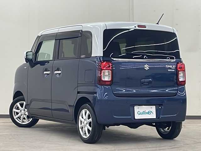 スズキ ワゴンＲ スマイル HYBRID X 道央・札幌 2022(令4)年 2.5万km インディゴブルーメタリック/ホワイト2トーン /4WD//寒冷地仕様//純正メモリナビ//純正フルセグテレビ//ドアバイザー//全方位カメラ//バックカメラ//アイドリングストップ//パーキングアシスト//プッシュスタート//スペアキー//両側パワースライドドア//ETC//LEDヘッドライト//フォグランプ