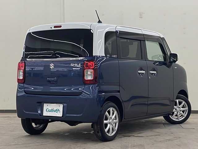 スズキ ワゴンＲ スマイル HYBRID X 道央・札幌 2022(令4)年 2.5万km インディゴブルーメタリック/ホワイト2トーン /4WD//寒冷地仕様//純正メモリナビ//純正フルセグテレビ//ドアバイザー//全方位カメラ//バックカメラ//アイドリングストップ//パーキングアシスト//プッシュスタート//スペアキー//両側パワースライドドア//ETC//LEDヘッドライト//フォグランプ