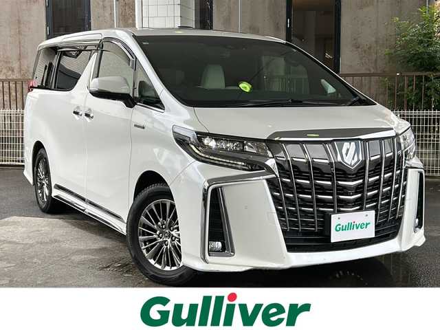 トヨタ アルファードハイブリット エグゼクティブ ラウンジ S 京都府 2018(平30)年 8万km ホワイトパールクリスタルシャイン メーカーOPナビ/フルセグテレビ/JBLサウンドシステム/後席モニター/ホワイトレザーシート/サンルーフ/前後シートヒーター/前後シートベンチレーション/トヨタセーフティセンス/プリクラッシュセーフティ/レーンキープアシスト/レーダークルーズコントロール/ロードサインアシスト/オートマチックハイビーム/クリアランスソナー/パーキングサポートブレーキ/ブラインドスポットモニター/リア・クロストラフィックアラート/ITS connect/パノラミックビューモニター/オートホールド/100V電源/HDMI/コーナーセンサー/ビルトインETC2.0/クルーズコントロール/スマートキー/ドライブレコーダー/ウィンカーミラー/電格ミラー/プッシュスタート/W＋サイドエアバッグ/カーテンエアバック