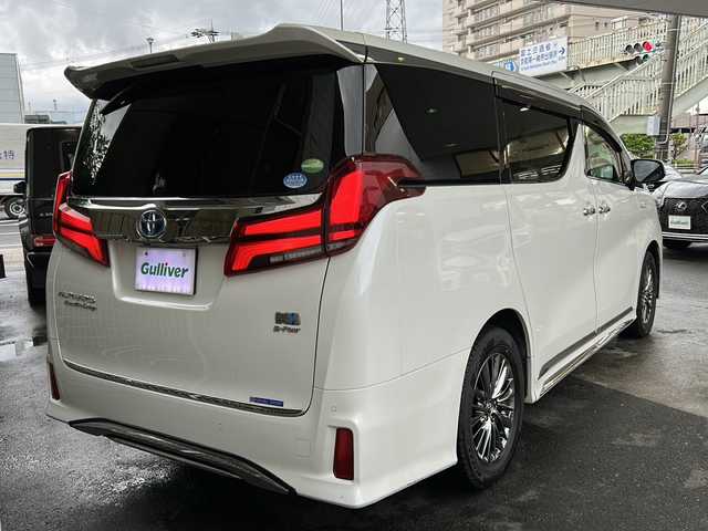 トヨタ アルファードハイブリット エグゼクティブ ラウンジ S 京都府 2018(平30)年 8万km ホワイトパールクリスタルシャイン メーカーOPナビ/フルセグテレビ/JBLサウンドシステム/後席モニター/ホワイトレザーシート/サンルーフ/前後シートヒーター/前後シートベンチレーション/トヨタセーフティセンス/プリクラッシュセーフティ/レーンキープアシスト/レーダークルーズコントロール/ロードサインアシスト/オートマチックハイビーム/クリアランスソナー/パーキングサポートブレーキ/ブラインドスポットモニター/リア・クロストラフィックアラート/ITS connect/パノラミックビューモニター/オートホールド/100V電源/HDMI/コーナーセンサー/ビルトインETC2.0/クルーズコントロール/スマートキー/ドライブレコーダー/ウィンカーミラー/電格ミラー/プッシュスタート/W＋サイドエアバッグ/カーテンエアバック