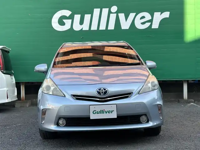 トヨタ プリウス α S 東京都 2011(平23)年 7.5万km クリアストリームメタリック 純正ディーラーナビ(NSCT-W61)/(CD/フルセグTV/AUX)/バックカメラ/スマートキー/プッシュスタート/オートエアコン/純正フロアマット/ハロゲンヘッドライト/オートライト/保証書/取扱説明書/スペアキー