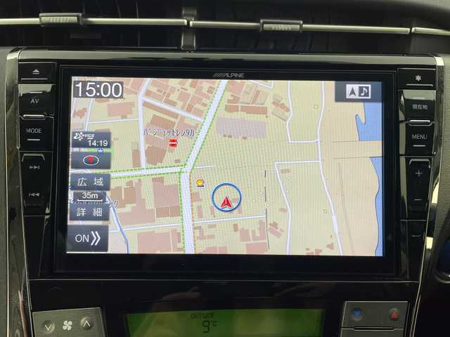 トヨタ プリウス G 大分県 2015(平27)年 4.2万km スーパーホワイトⅡ アルパインナビ/パワーシート/サンルーフ/バックカメラ/ステリングスイッチ/フルセグＴＶ(ＤＶＤ／ＢＴ／ＣＤ)/ＥＴＣ/社外マフラー/前方ドラレコ/ＬＯＸＡＲＮＹ１８インチホイール/ハーフレザーシート