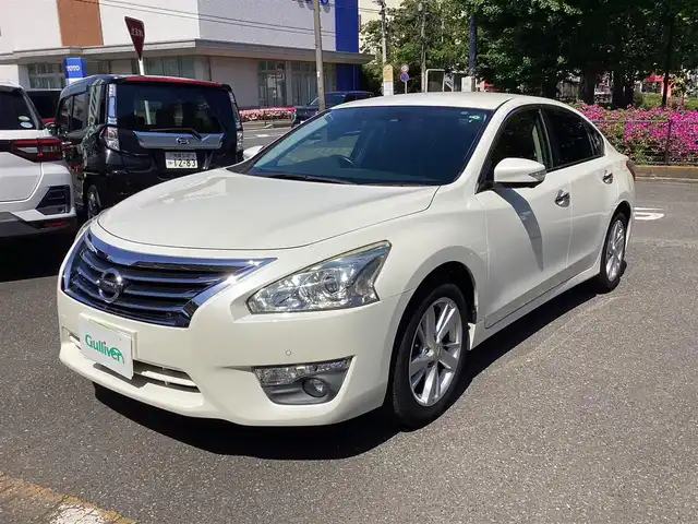日産 ティアナ XV ナビAVMパッケージ 神奈川県 2016(平28)年 4万km ブリリアントホワイトパール ワンオーナー/純正ナビ、TV/ドライブレコーダー/HIDヘッドランプ/クルーズコントロール/パワーシート/エアコンディショニングシート/革シート