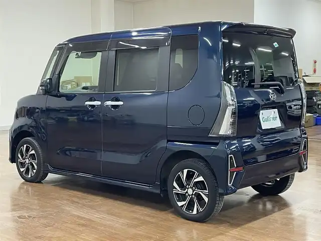 ダイハツ タント カスタム X セレクション 道央・札幌 2020(令2)年 3.5万km レーザーブルークリスタルシャイン ワンオーナー/4WD/社外SDナビ/フルセグTV/CD/DVD/Bluetooth/衝突軽減ブレーキ/横滑り防止/アイドリングストップ/シートヒーター（D/N）/両側パワスラ/オートマチックハイビーム/オートライト/LEDヘッドライト/フォグランプ/ハーフレザーシート/ETC/スマートキー×2/社外エンジンスターター/スタッドレスセット積込み/　155/65/14　2022年製　5mm/保証書/取扱説明書