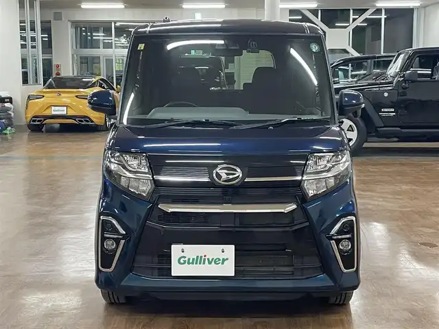 ダイハツ タント カスタム X セレクション 道央・札幌 2020(令2)年 3.5万km レーザーブルークリスタルシャイン ワンオーナー/4WD/社外SDナビ/フルセグTV/CD/DVD/Bluetooth/衝突軽減ブレーキ/横滑り防止/アイドリングストップ/シートヒーター（D/N）/両側パワスラ/オートマチックハイビーム/オートライト/LEDヘッドライト/フォグランプ/ハーフレザーシート/ETC/スマートキー×2/社外エンジンスターター/スタッドレスセット積込み/　155/65/14　2022年製　5mm/保証書/取扱説明書