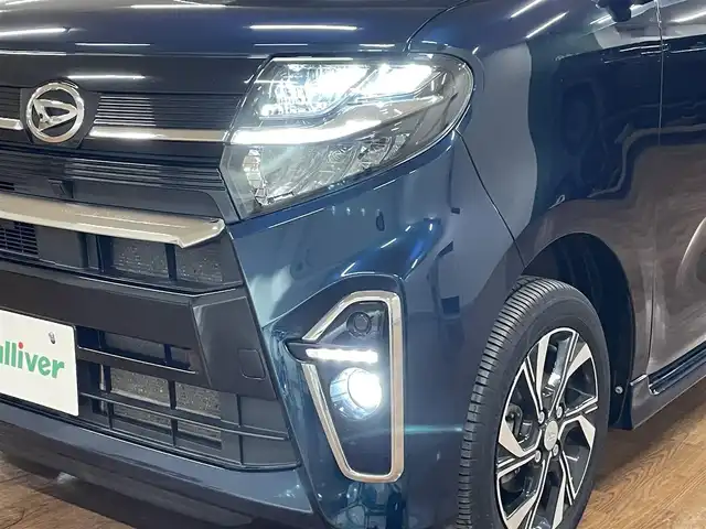 ダイハツ タント カスタム X セレクション 道央・札幌 2020(令2)年 3.5万km レーザーブルークリスタルシャイン ワンオーナー/4WD/社外SDナビ/フルセグTV/CD/DVD/Bluetooth/衝突軽減ブレーキ/横滑り防止/アイドリングストップ/シートヒーター（D/N）/両側パワスラ/オートマチックハイビーム/オートライト/LEDヘッドライト/フォグランプ/ハーフレザーシート/ETC/スマートキー×2/社外エンジンスターター/スタッドレスセット積込み/　155/65/14　2022年製　5mm/保証書/取扱説明書