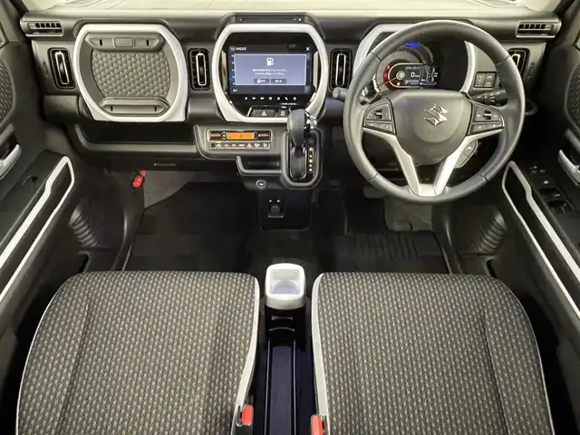 スズキ ハスラー HYBRID X ターボ 福島県 2020(令2)年 3.4万km アクティブイエロー/ホワイト2トーンルーフ 純正ナビゲーション/【CD/DVD/Bluetooth/フルセグTV】/・全方位/・ETC/衝突軽減ブレーキ/レーンキープアシスト/アダプティブクルーズコントロール/クリアランスソナー/運転席＋助手席シートヒーター/革巻きステアリング/・ステアリングスイッチ/・パドルシフト/ターボ/LEDヘッドライト/・オートライト/・フロントフォグライト/・ヘッドライトレベライザー/電動格納ミラー/ABS/横滑り防止装置/盗難防止装置/プッシュスタート/・スマートキー/・スペアキー