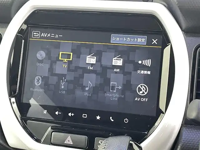 スズキ ハスラー HYBRID X ターボ 福島県 2020(令2)年 3.4万km アクティブイエロー/ホワイト2トーンルーフ 純正ナビゲーション/【CD/DVD/Bluetooth/フルセグTV】/・全方位/・ETC/衝突軽減ブレーキ/レーンキープアシスト/アダプティブクルーズコントロール/クリアランスソナー/運転席＋助手席シートヒーター/革巻きステアリング/・ステアリングスイッチ/・パドルシフト/ターボ/LEDヘッドライト/・オートライト/・フロントフォグライト/・ヘッドライトレベライザー/電動格納ミラー/ABS/横滑り防止装置/盗難防止装置/プッシュスタート/・スマートキー/・スペアキー