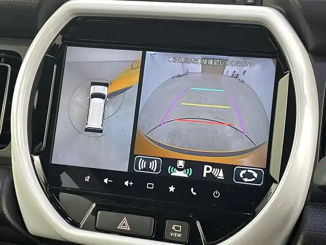 スズキ ハスラー HYBRID X ターボ 福島県 2020(令2)年 3.4万km アクティブイエロー/ホワイト2トーンルーフ 純正ナビゲーション/【CD/DVD/Bluetooth/フルセグTV】/・全方位/・ETC/衝突軽減ブレーキ/レーンキープアシスト/アダプティブクルーズコントロール/クリアランスソナー/運転席＋助手席シートヒーター/革巻きステアリング/・ステアリングスイッチ/・パドルシフト/ターボ/LEDヘッドライト/・オートライト/・フロントフォグライト/・ヘッドライトレベライザー/電動格納ミラー/ABS/横滑り防止装置/盗難防止装置/プッシュスタート/・スマートキー/・スペアキー