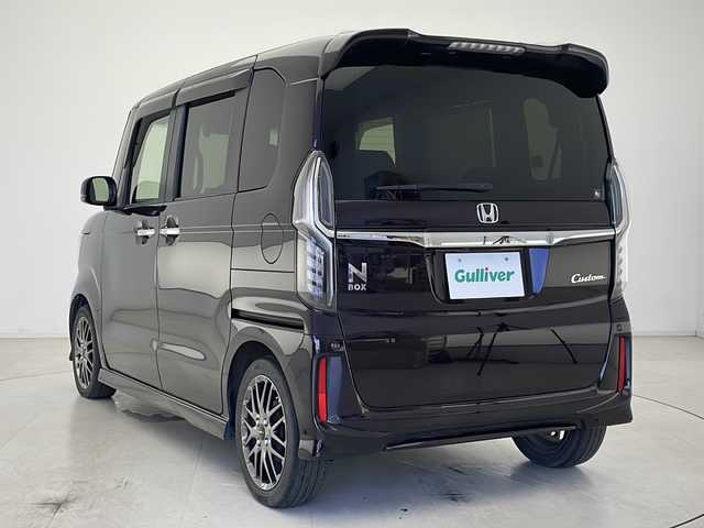 ホンダ Ｎ ＢＯＸ カスタム G EX ターボ ホンダセンシング 千葉県 2020(令2)年 3.1万km プレミアムベルベットパープル・パール 純正ディーラーナビ/フルセグTV BT CD DVD/バックカメラ/ビルトインETC/両側パワースライドドア/ハーフレザーシート/運転席シートヒーター/モデューロ15インチＡＷ/リアサンシェード/革巻きハンドル/パドルシフト/衝突軽減ブレーキ/レーンキープアシスト/横滑り防止機能/コーナーセンサー/ＬＥＤヘッドライト/オートライト