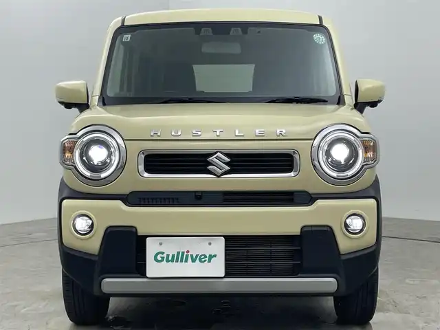 スズキ ハスラー HYBRID X ターボ 岡山県 2021(令3)年 4.9万km シフォンアイボリーM 社外8インチナビ(CN-RZ866)/  (フルセグTV/CD/BT/MSV/ USB)/全方位カメラ/スマートキー/ビルトインETC/ターボ車/追従式クルーズコントロール/運転席シートヒーター/LEDヘッドライト/リアコーナーセンサー/純正15インチAW/衝突軽減ブレーキ/　レーンキープアシスト/　オートライト/　オートハイビーム/　踏み間違い防止/ステアリングスイッチ/チルトステアリング/シートリフター/シートバックテーブル/ウインカーミラー/純正フロアマット/取扱説明書/新車保証書/スマートキー×２/　