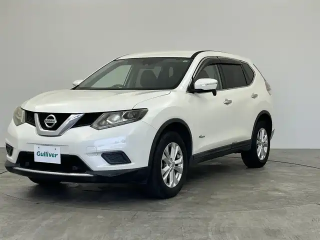 日産 エクストレイル ハイブリッド 20X エマージェンシーブレーキ 群馬県 2015(平27)年 6.3万km ブリリアントホワイトパール 純正ナビ　純正フリップダウンモニター　衝突軽減　シートヒーター　ダウンヒルアシストコントロール　横滑り防止　ビルトインETC　純正アルミホイール　スマートキー　プッシュスタート　禁煙車