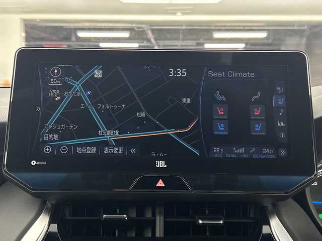 トヨタ ハリアー ハイブリッド Z レザーパッケージ 愛知県 2022(令4)年 3.2万km ブラック 禁煙車/純正12.3インチナビ/（AM/FM/Bluetooth/フルセグTV)/全方位カメラ/JBLプレミアムサウンド/AC100V電源/ヘッドアップディスプレイ/トヨタセーフティセンス/・衝突軽減ブレーキ/・レーンキープアシスト/・オートマチックハイビーム/・追従式クルーズコントロール/・クリアランスソナー/・誤発進抑制機能/ブラインドスポットモニター/ETC2.0/レザーシート/シートヒーター/シートベンチレーション/パワーシート/ステアリングヒーター/パワーバックドア/純正19インチアルミホイール/スマートキー/スペアキー有/純正フロアマット/横滑り防止装置