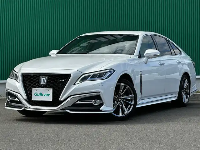 トヨタ クラウン ハイブリッド RS アドバンス Four 宮城県 2021(令3)年 3.4万km プレシャスホワイトパール セーフティパッケージプラス/・デジタルインナーミラー/・パーキングサポートブレーキ/リアカメラディテクション/・パノラミックビューモニター/＝＝＝/純正エアロ（F/S/R）/セーフティセンス/・レーントレーシングアシスト/・レーダークルーズコントロール/・プリクラッシュセーフティ/・アダプティブハイビーム/・ロードサインアシスト/・先行車発進告知機能/・ドライバー異常時対応システム/ブラインドスポットモニター/リアクロストラフィックオートブレーキ/リアクロストラフィックアラート/カラーヘッドアップディスプレイ/純正12.3インチナビ/・CD/DVD/・Blu-ray/・Bluetooth/・AppleCarPlay/AndroidAuto/・フルセグTV/ビルトインETC2.0/ドライブレコーダー/本革シート/パワーシート（運転席メモリー機能付）/シートヒーター/ベンチレーション/革巻きステアリング/ステアリングヒーター/パドルシフト/電動パーキングブレーキ/ブレーキホールド/3眼LEDヘッドランプ/純正18インチAW/純正フロアマット