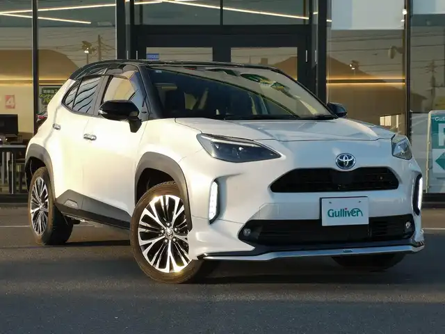 トヨタ ヤリスクロス ハイブリッド Z 茨城県 2021(令3)年 1.8万km ブラックマイカ/ホワイトパールクリスタルシャイン 2トーン 純正ナビ/【AM・FM・USB・BT】/パーキングアシスト/シートヒーター/パワーシート/レーダークルコン/ETC/全方位カメラ/ブレーキホールド/前後コーナーセンサー/電動リアゲート/モデリスタエアロ/BSM/オートライト/Fフォグ/オートハイビーム/LEDライト/ヘッドライトレベライザー/ステリモ
