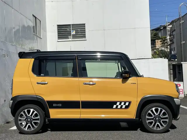 スズキ ハスラー Jスタイル Ⅱ ターボ 千葉県 2016(平28)年 9.7万km アクティブイエロー/ブラック2トーンルーフ 社外9インチナビ/フルセグTV/Bluetooth/DVD/CD/Blu-ray/バックモニター/クルーズコントロール/ハーフレザーシート/シートヒーター/ETC