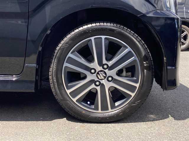 スズキ ワゴンＲ スティングレー HYBRID T 静岡県 2017(平29)年 3.2万km ブルーイッシュブラックパール3 デュアルセンサーブレーキサポート/純正8インチナビ(CN-RZ83)/　AM FM CD DVD Bluetooth SD/LEDオートヘッドランプ/シートヒーター(運転席)/クルーズコントロール/純正15インチアルミホイール/ヘッドアップディスプレイ/パドルシフト/スマートキー2本/アイドリングストップ/ワンオーナー/ビルトインETC/アラウンドビューモニター