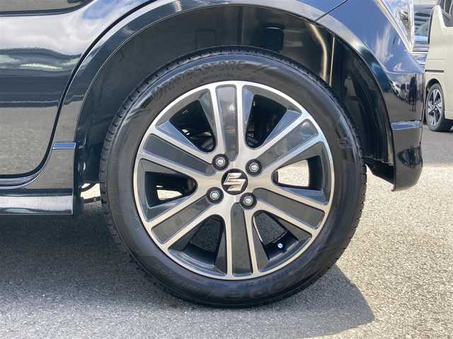 スズキ ワゴンＲ スティングレー HYBRID T 静岡県 2017(平29)年 3.2万km ブルーイッシュブラックパール3 デュアルセンサーブレーキサポート/純正8インチナビ(CN-RZ83)/　AM FM CD DVD Bluetooth SD/LEDオートヘッドランプ/シートヒーター(運転席)/クルーズコントロール/純正15インチアルミホイール/ヘッドアップディスプレイ/パドルシフト/スマートキー2本/アイドリングストップ/ワンオーナー/ビルトインETC/アラウンドビューモニター