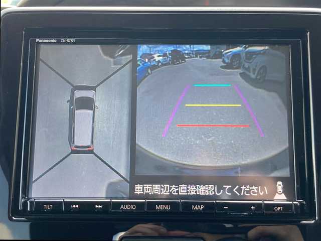 スズキ ワゴンＲ スティングレー HYBRID T 静岡県 2017(平29)年 3.2万km ブルーイッシュブラックパール3 デュアルセンサーブレーキサポート/純正8インチナビ(CN-RZ83)/　AM FM CD DVD Bluetooth SD/LEDオートヘッドランプ/シートヒーター(運転席)/クルーズコントロール/純正15インチアルミホイール/ヘッドアップディスプレイ/パドルシフト/スマートキー2本/アイドリングストップ/ワンオーナー/ビルトインETC/アラウンドビューモニター