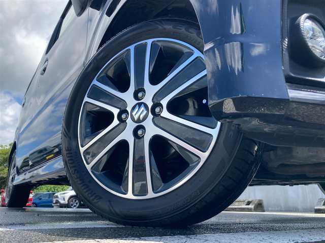 スズキ ワゴンＲ スティングレー HYBRID T 静岡県 2017(平29)年 3.2万km ブルーイッシュブラックパール3 デュアルセンサーブレーキサポート/純正8インチナビ(CN-RZ83)/　AM FM CD DVD Bluetooth SD/LEDオートヘッドランプ/シートヒーター(運転席)/クルーズコントロール/純正15インチアルミホイール/ヘッドアップディスプレイ/パドルシフト/スマートキー2本/アイドリングストップ/ワンオーナー/ビルトインETC/アラウンドビューモニター