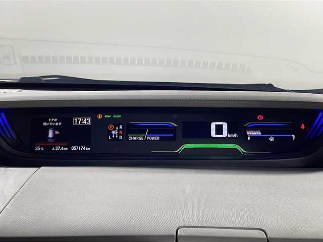 ホンダ フリード＋ ハイブリット EX 沖縄県 2019(平31)年 5.8万km フォレストグリーンパール 県外仕入 /禁煙車 /純正9インチナビ　/（フルセグTV　Bluetooth接続　CD DVD再生）/両側パワーバックドア　/バックカメラ　/コーナーセンサー　/ドライブレコーダー　/ETC　/シートヒーター　/純正アルミホイール/純正フロアマット/革巻きステアリング/ドアバイザー